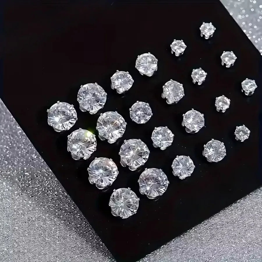 Timeless Steel Gem Studs