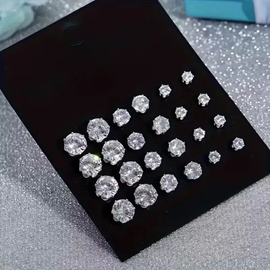 Timeless Steel Gem Studs