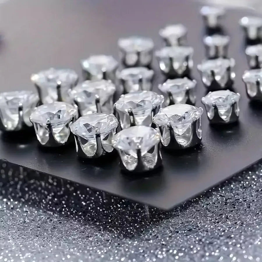 Timeless Steel Gem Studs